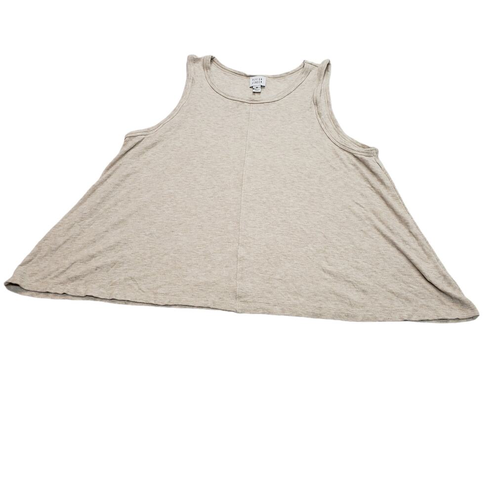 Peyton Jensen Tank Top Shirt Womens Medium Heathered Beige Cream Sleeveless